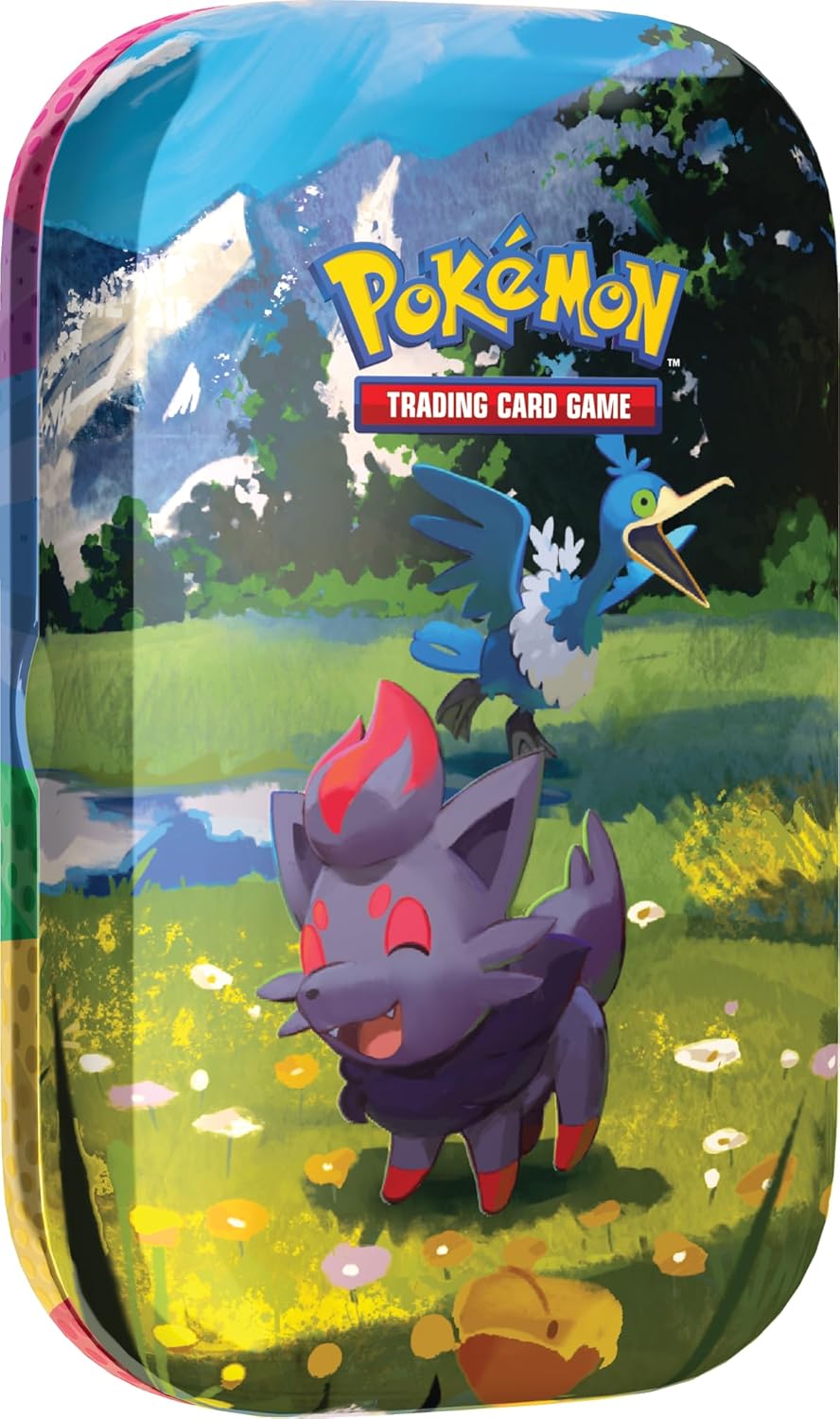Mega Evolution—Ascended Heroes Mini Tin: Zorua & Cramorant (1 Sticker Sheet, a Pokémon Art Card & 2 Booster Packs)