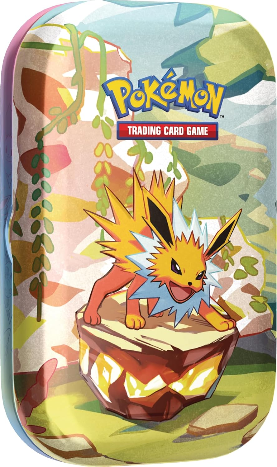 Scarlet & Violet—Prismatic Evolutions Mini Tin – Jolteon (2 Booster Packs & 1 Coin)