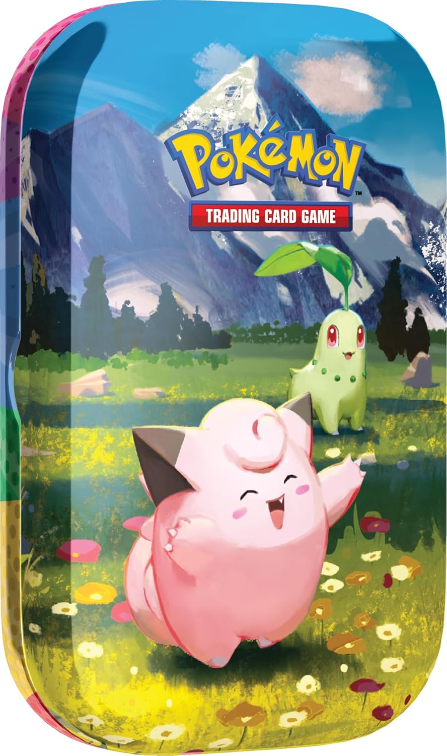 Mega Evolution—Ascended Heroes Mini Tin: Clefairy & Chikorita (1 Sticker Sheet, a Pokémon Art Card & 2 Booster Packs)