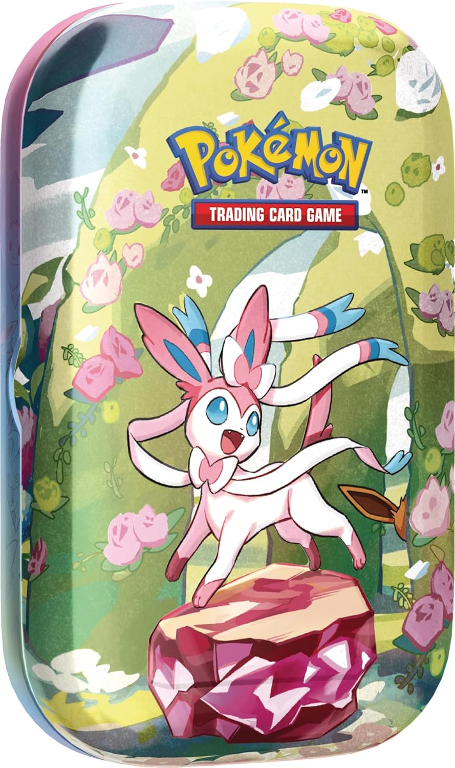 Scarlet & Violet—Prismatic Evolutions Mini Tin – Sylveon (2 Booster Packs & 1 Coin)
