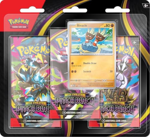 Mega Evolution—Pitch Black Triple Pack (1 Foil Promo Card & 3 Booster Packs)